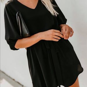 Black mini dress